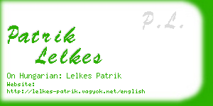 patrik lelkes business card